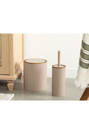 Evelyn 2-teiliges Badezimmer-Set Braun 10034604-3 - English Home