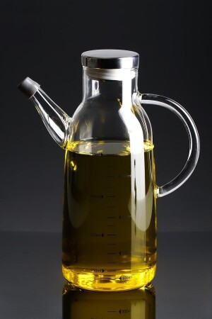 MNZ-Evie Glass Oil Pot مع غطاء معدني - 750 مل. AC-011224/12-TY - ACAR