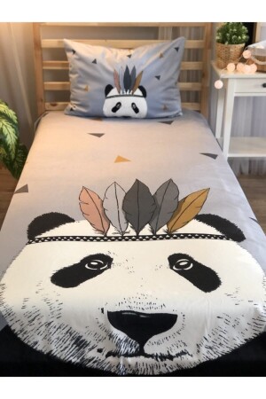Evmila Gray Panda Velvet Decorative Cover 197 LL 197 - Lolla