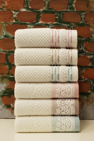 Evony Bronie 6er-Pack Handtuch Mint Beige Puder - Özdilek