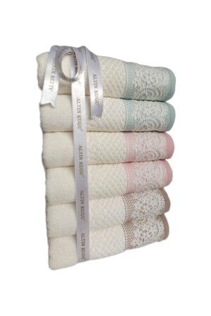 Evony Havlu 6'lı - Mint Bej Pudra PRA-1339512-4053 - Özdilek