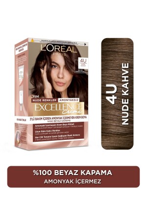 Excellence Creme Nude Colors Hair Dye – 4u Nude Brown - L'oreal Paris