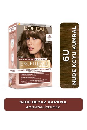 Excellence Creme Nude Renkler Saç Boyası – 6u Nude Koyu Kumral - L'oreal Paris