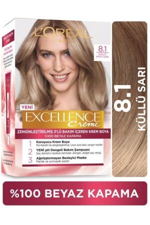 Excellence Creme Saç Boyası 8.1 Koyu Sarı Küllü - L'oreal Paris