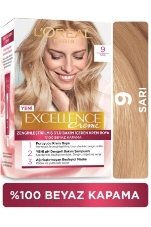 Excellence Creme Saç Boyası 9 Sarı - L'oreal Paris