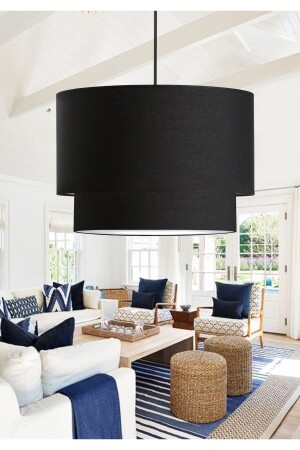 Exclusive Complete Black Fabric Pendant Lamp Chandelier Ayd-2774 AYD-2774 - HOMİNG
