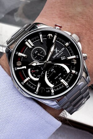 Exclusive Men's Wristwatch 3 Atm Waterproof Silver Color Steel Strap + Bracelet DKE2051C2 - Daniel Klein