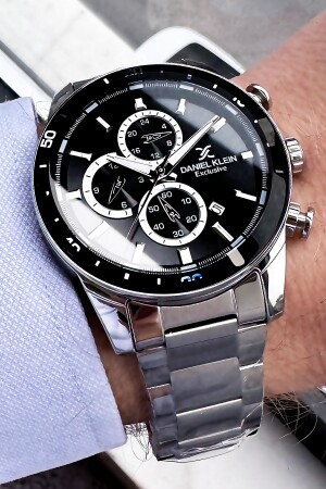 Exclusive Men's Wristwatch 3 Atm Waterproof Silver Color Steel Strap Natural Stone Bracelet Dke2023c2 DKE2023 - Daniel Klein
