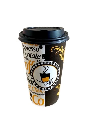 [ Excodi Cup ] 12 Oz Kapaklı Karton Bardak 300 ml - 100'lü - Kaliteli Bardak | Kahve 15328985 - Aygün Cup