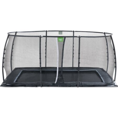 EXIT Dynamic ground level trampoline 275x458cm with safety net - black - Exit