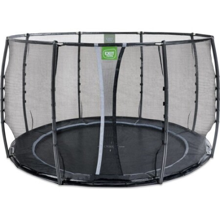 EXIT Dynamic ground level trampoline ø305cm with safety net - black - Exit