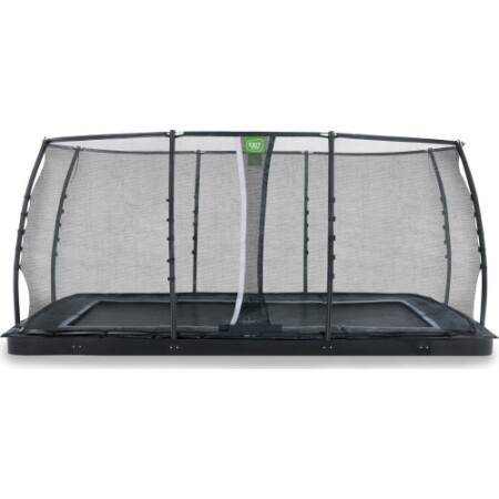 EXIT Dynamic ground level trampoline 305x519cm with safety net - black - Exit