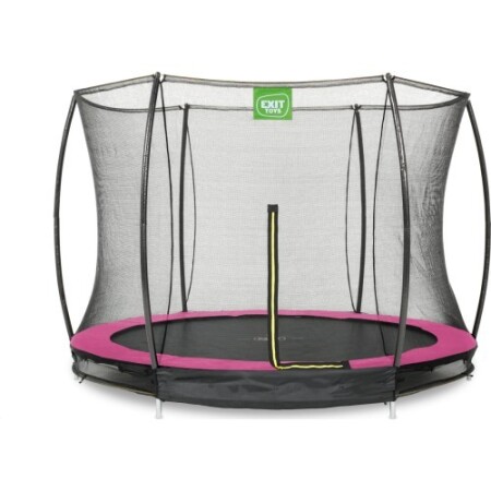 Exit Silhouette 244cm Inground Trampoline with Net - Pink - Exit