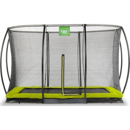 Exit Silhouette Inground Trampoline with Net 214x305cm - Green - Exit