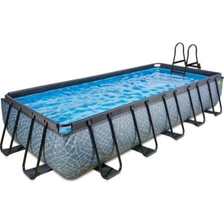 EXIT Stone swimming pool 540 x 250 x 100 cm with ladder and pump with filter - Exit