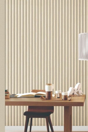 Exklusive 7640 Wandtäfelungsplatte aus heller Eiche mit Holzrahmen, gemusterte Tapete, 5–30 m² - Bien Duvar Kağıtları