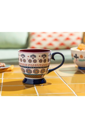 Exotic Artsy New Bone China Mug 460 Ml Dark Blue - English Home