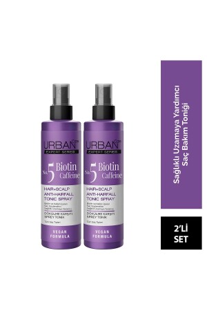 Expert Biotin and Caffeine Anti-Hair Tonic X2 Piece - Vegan - 200 Ml + 200 Ml - Urban Care