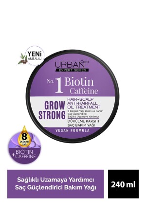 Expert Biotin and Caffeine Grow Strong Hair Strengthening Care Oil-Vegan-240 ml - Urban Care