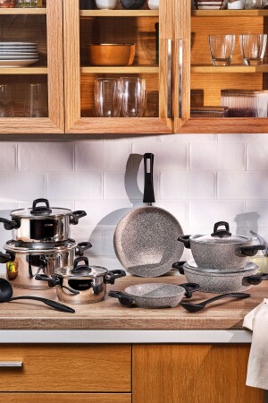 Experto 14 Piece Granite - Steel Pot Dowry Set - Emsan