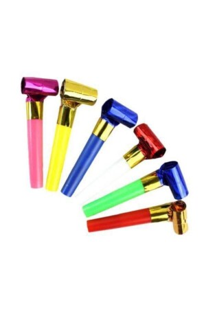 Extending Tongue Mother-in-law's Tongue Whistle Pack 10 Pieces - Liyaparty