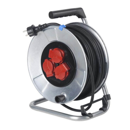 Extension cord with 3 sockets AS-SCHWABE H05RR-F 3G1,5 50m - AS-Schwabe