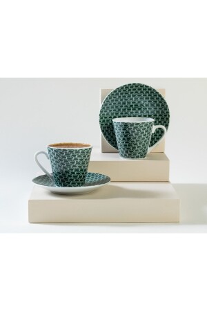 Extent Porcelain Set of 2 Coffee Cups 80 Ml Black 10037549 - English Home