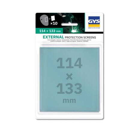 External protective glass for GYS welding masks 114x133 - GYS