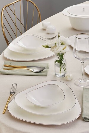 Extra Jules Fine Pearl 62 Piece Dinner Set for 12 Persons 153. 03. 08. 3182 - Karaca