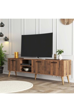 Exxen 180 Cm (Wooden Leg) TV Unit Line Color 1583 - Mezza