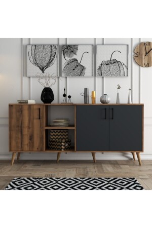 Exxen Wooden Leg Modern Console 1620 - Mezza