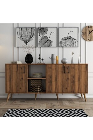 Exxen Wooden Leg Modern Console 1622 - Mezza