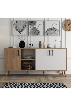 Exxen Wooden Leg Modern Console 1624 - Mezza