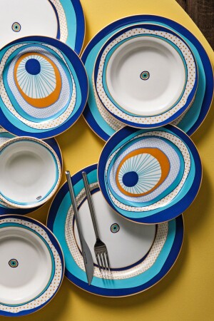 Eye Zone 24 Piece Porcelain Dinner Set for 6 People 153. 03. 06. 5960 - Karaca