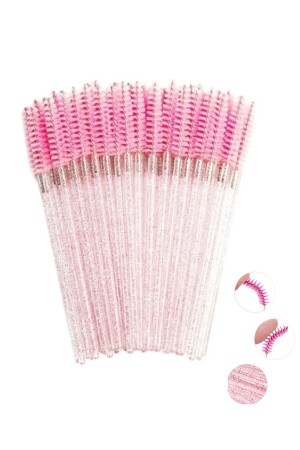 Eyebrow and Eyelash Combing Brush Set 50 Pieces - Curlable - Mascara and Wax Brush - Kozmetiklab