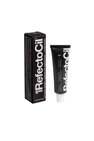 Eyebrow and Eyelash Dye 1 Black Pure Black with New Packaging - Refectocil