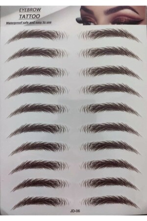 Eyebrow - Eyebrow Tattoo That Does Not Require Eyelash Care Oil - Jd-06 - Çeyizci