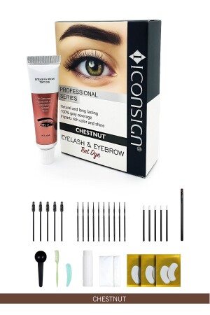 ® Eyebrow & Eyelash Coloring Set (30ML) -chestnut(CHESTNUT) - Iconsign