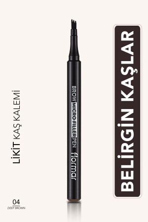 Eyebrow Filling Pen (dark Brown) - Brow Micro Filler Pen - 004 Deep Brown - 8682536038546 - Flormar