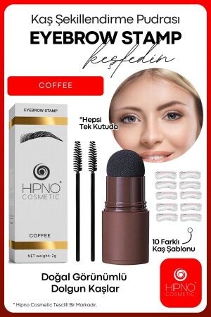 Eyebrow Stamp Eyebrow Powder and Shaping Kit - Brown (BROW POWDER - EYESHADOW) - Eyebrow Stamp