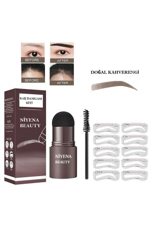 Eyebrow Stamp Shaping Kit Natural Brown - Niyenabeauty