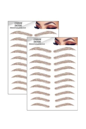 Eyebrow Tattoo Sticker Permanent Waterproof Natural Looking Brown Color - Niyenabeauty