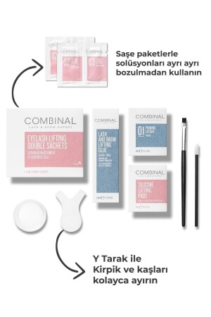 Eyelash Lifting and Eyebrow Lamination Medium Set (45-50 APPLICATIONS - SACHET PACKAGING) - Combinal