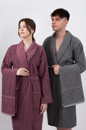 Eylül Family Bathrobe Set Bathrobe Bathrobe Set Dowry Set Towel Bathrobe Set - Güvenal