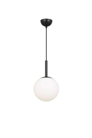 Eylül Single Black Chandelier (with white Glass) EYL-TK-SYH-01 - BSA LIGHTING