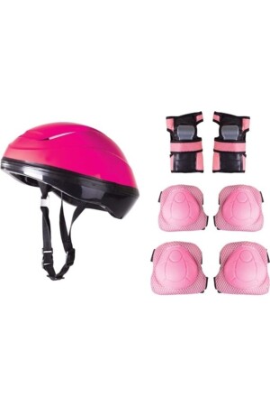 F-sports Kask Dizlik Dirseklik Koruyucu Seti Pembe Renk PRA-3233781-1090 - Furkan Toys
