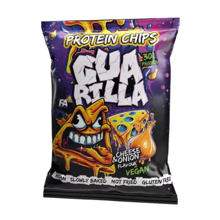 FA - Fitness Authority Guarilla Protein Chips (60 g, Cheese & Onion) - FA - Fitness Authority