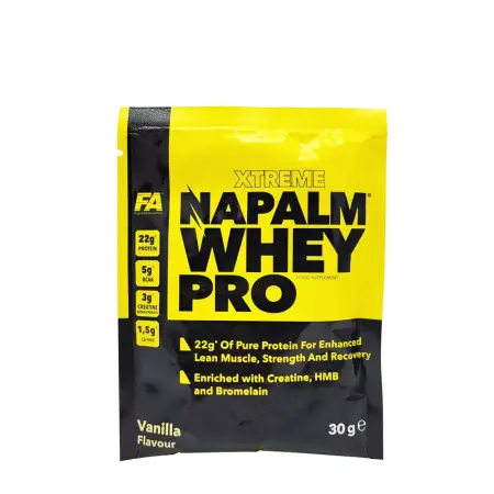FA - Fitness Authority Napalm Whey Pro Sample (1 Sachet, Vanilla) - FA - Fitness Authority