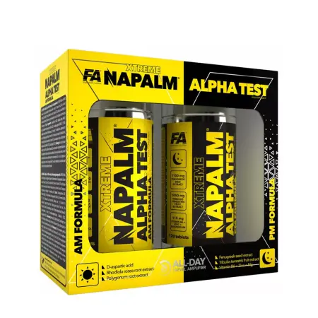 FA - Fitness Authority Xtreme Napalm Alpha Test (AM PM Formula) (240 Tablets) - FA - Fitness Authority