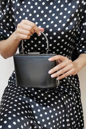 Fabric Black Women's Evening Dress Bag - Nazart